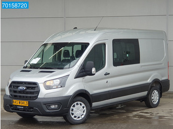 Kastenwagen Ford Transit 130pk Automaat L3H2 Dubbel Cabine Zilvergrijs Airco Cruise 7m3 Airco Dubbel cabine Cruise control